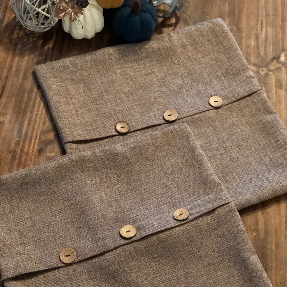 Brown/Tan Throw Pillow Zippered Cover (Set of 2)